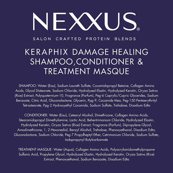 Nexxus Keraphix Keratin Protein Black Rice, Shampoo and Conditioner, 2 X 1L - Shoppers-kart.com