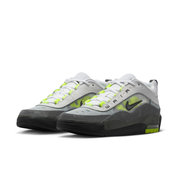 Nike Air Max Ishod Neon skate shoe black with visible Air Max cushioning side view