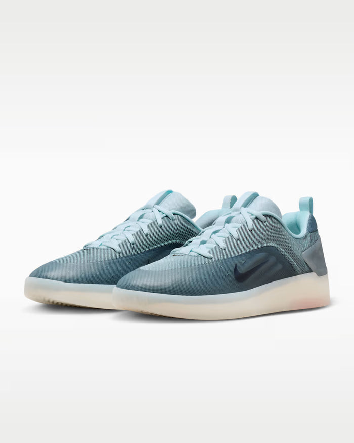 Nike SB Zoom Nyjah 4 skate shoes in Glacier Blue with mesh upper and Air Zoom cushioning offered by Nike