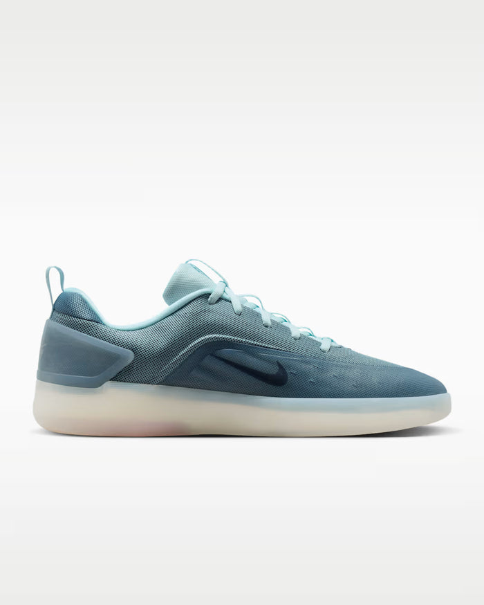 Nike SB Zoom Nyjah 4 skate shoes in Glacier Blue with mesh upper and Air Zoom cushioning offered by Nike