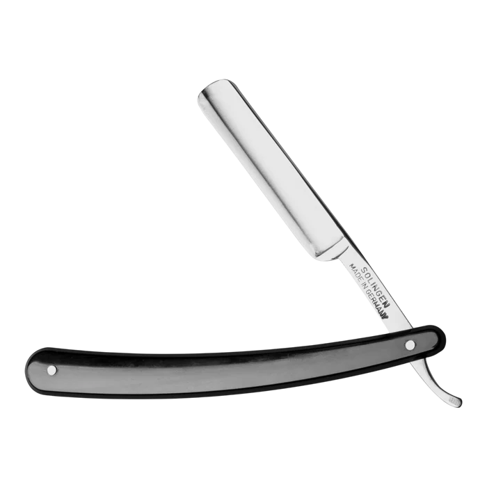 Nippes barberkniv 4/8" - Sort harpiks