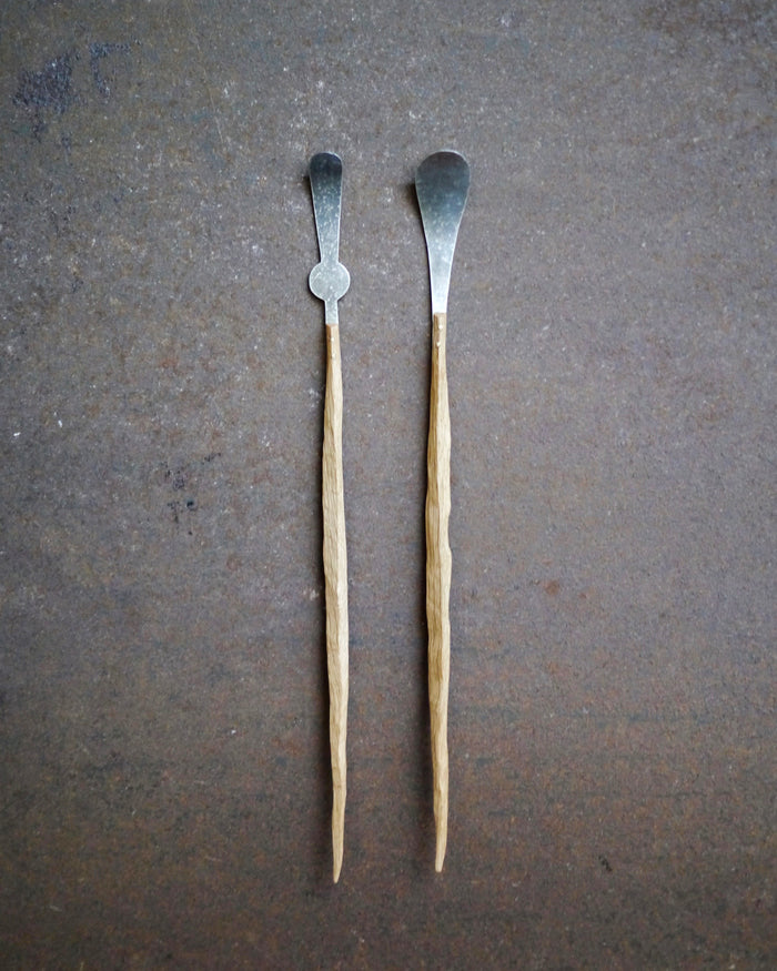 Oak Sprout Chashaku Tea Ladle - Round