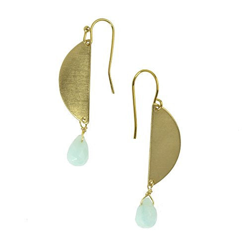 Oceanne Demi-Lune Brass Earrings - The Barrington Garage