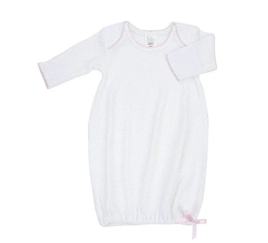 Overlap Shoulder Gown- NB