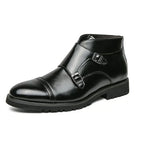 Parker | Faux Leather Boots with Double Buckle