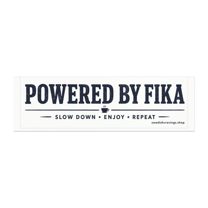 Powered by Fika™ Car Magnet – Premium Scandinavian Lifestyle Car Magnet