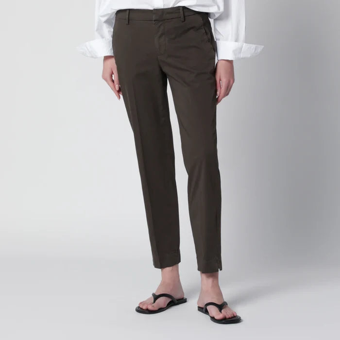 PT Torino - Brown cotton trousers Brand Apparel & Accessories > Clothing > Pants 40  IT