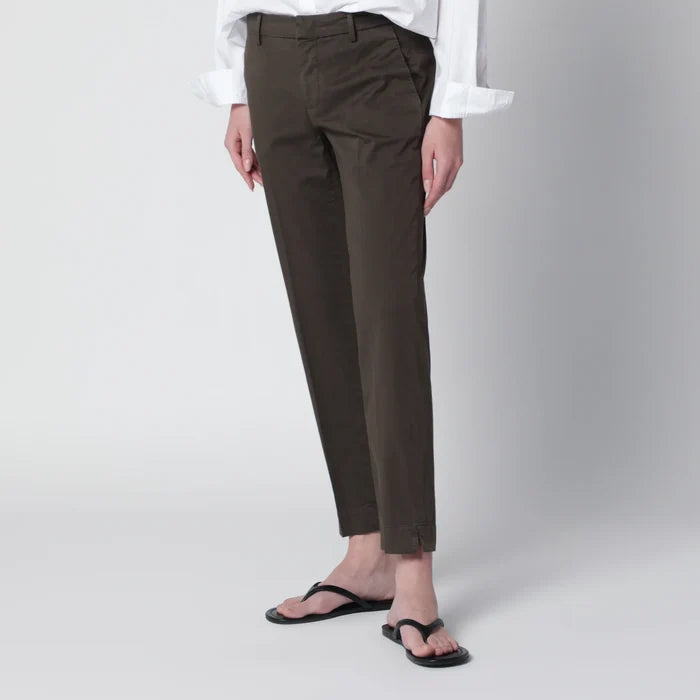 PT Torino - Brown cotton trousers Brand Apparel & Accessories > Clothing > Pants