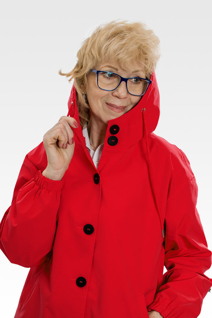 Rachel™ Water-Resistant Oversized Hooded Windbreaker