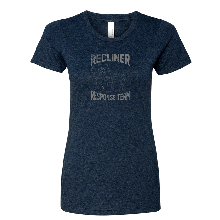Recliner Response Team Women's Crew Neck Shirt in navy