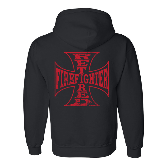 Retired Firefighter Cross Hoodie fire department retirement gift faith maltese