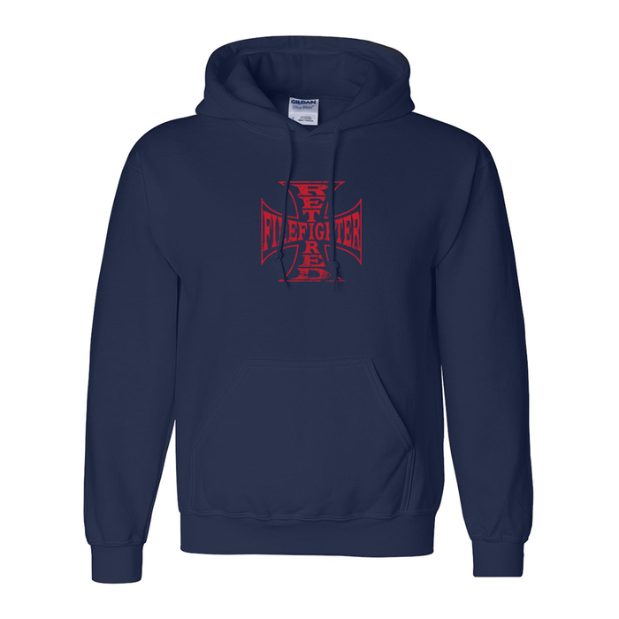 Retired Firefighter Cross Hoodie fire department retirement gift faith maltese