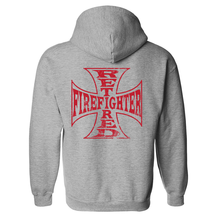 Retired Firefighter Cross Hoodie fire department retirement gift faith maltese