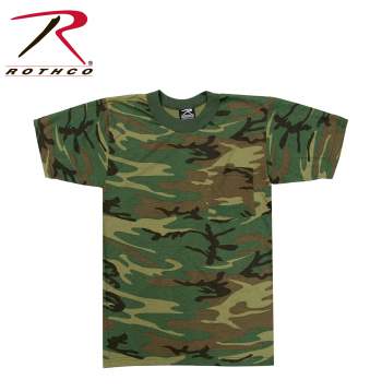 Rothco Woodland Camo T-Shirt w/ Pocket