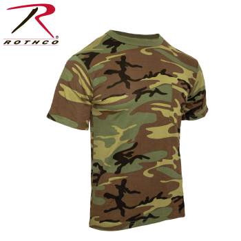 Rothco Woodland Camo T-Shirt w/ Pocket