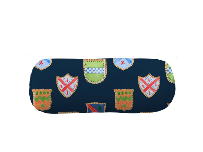 Ruffin in Navy by Camilla Moss for Wheaton Whaley Home Bolster