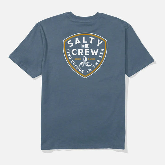 Salty Crew Rotor Classic Men's S/S Tee- Slate Blue Mens T Shirt