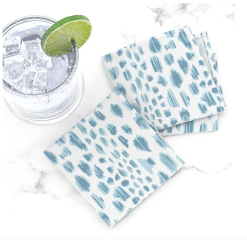 Santee Stripe in Sanctuary Cocktail Napkin - set of 4