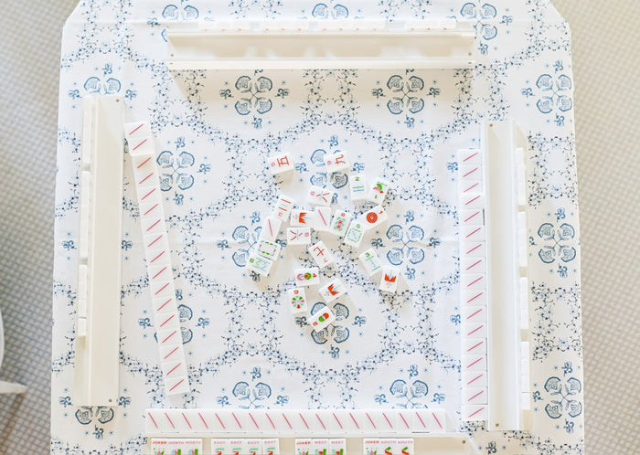 Scalloped Square Table Topper | Floral Trellis