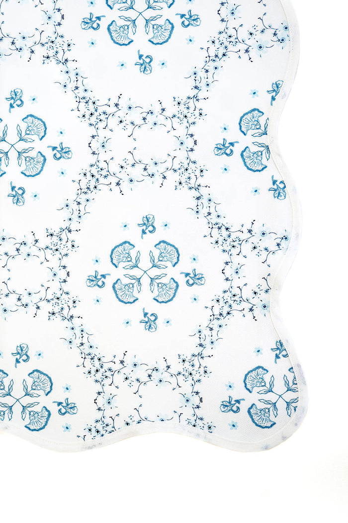Scalloped Square Table Topper | Floral Trellis