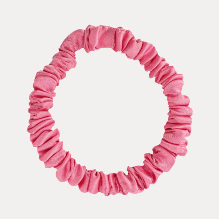 a pink hair elastic