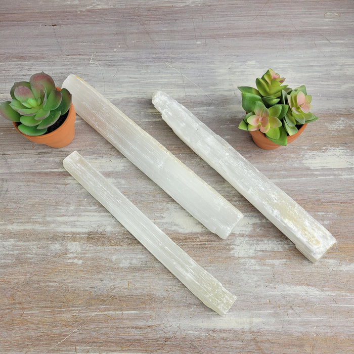Selenite Stick 8 to 12 Inch - Sold Individually