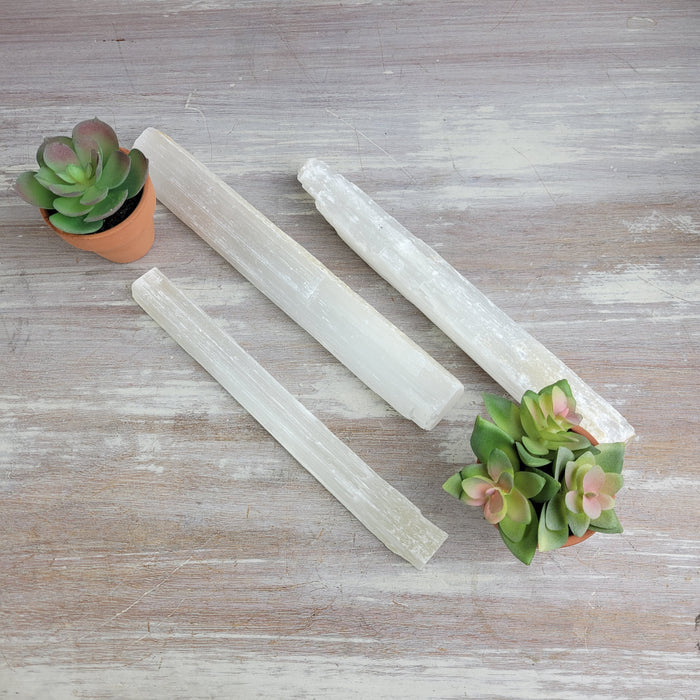 Selenite Stick 8 to 12 Inch - Sold Individually
