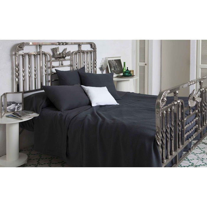 Signoria Olivia Coverlet & Shams - Charcoal