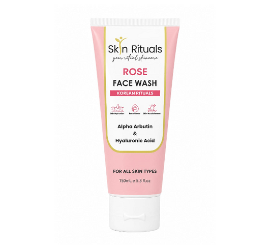 Tube of Skin Rituals Rose Face Wash on a white background