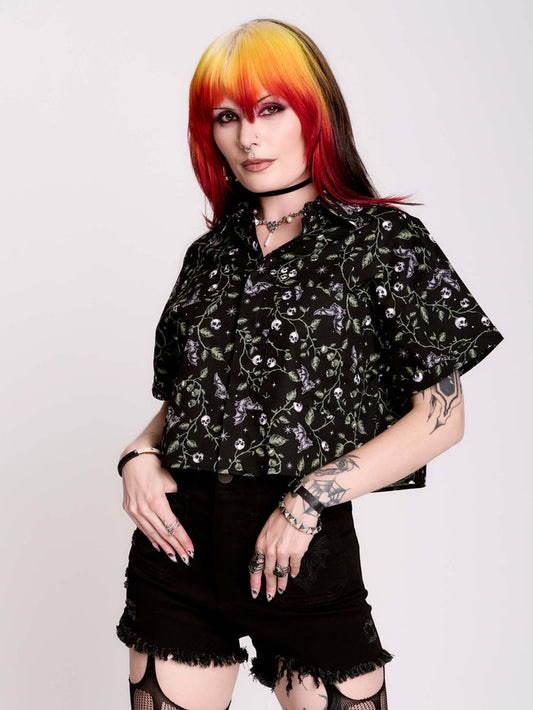 Skull Ivy Cropped Shirt