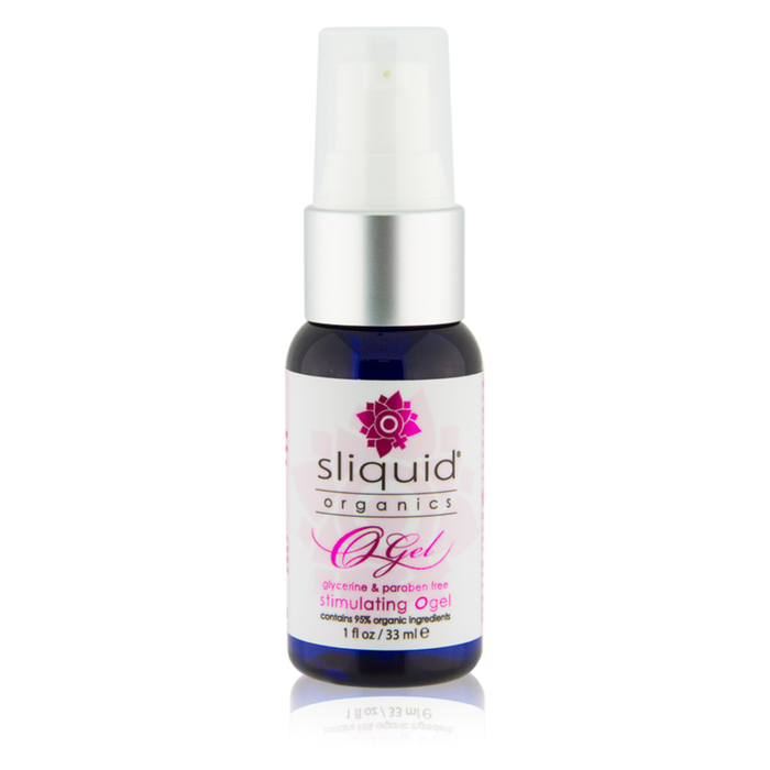 An image of Sliquid Organics O Stimulating Gel 33ml bottle in a white background.