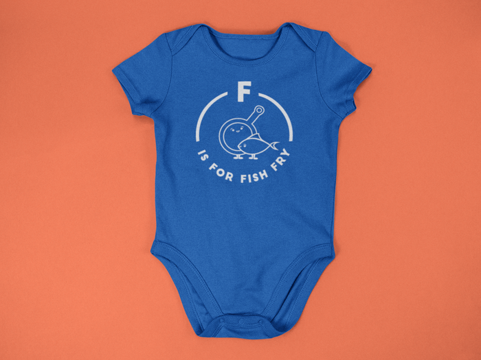 Southern Alphabet Series Onesies F is for Fish Fry