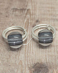 Statement Beaded Silver Effect Drop Earrings - Country Collection