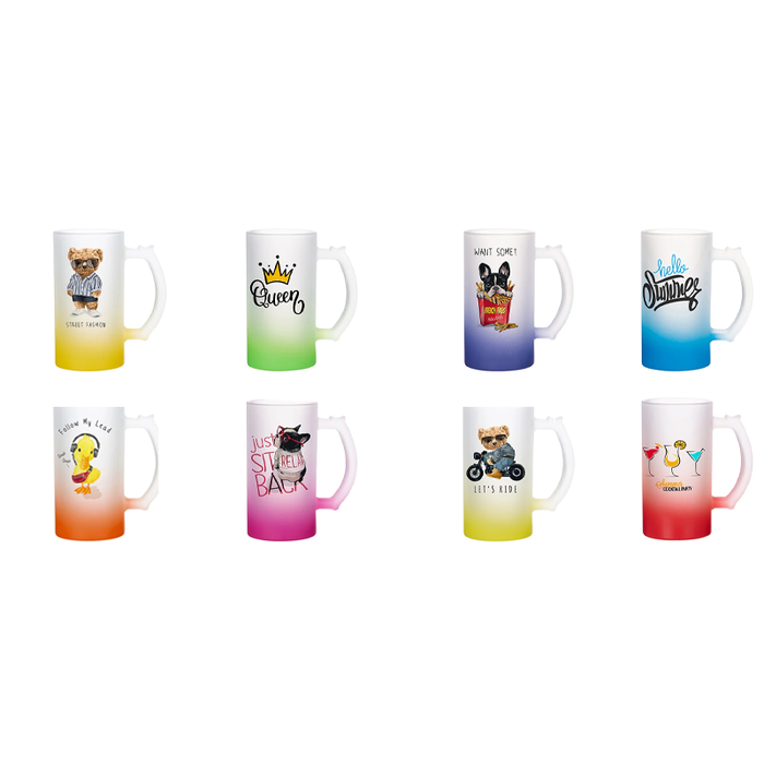Sublimation 16oz Gradient Glass Beer Mug