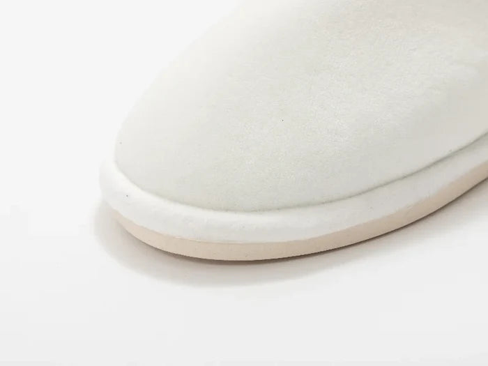 Sublimation Adult Fuzzy  Close Toe Slippers (Full White, 36-37#)