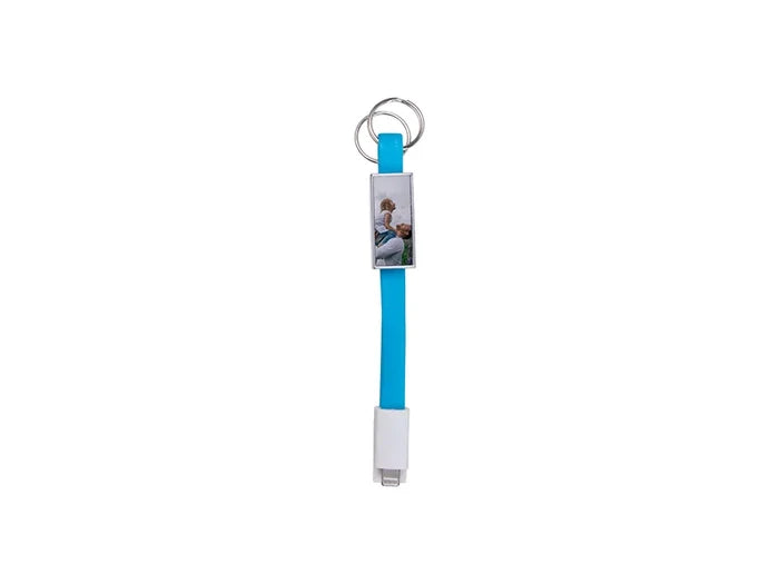 Sublimation Portable Data Cable Keychain (Small, Blue)