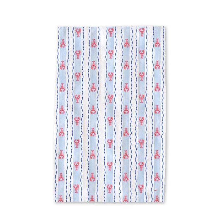 Tea Towel-Lobster Striped Coastal Summer