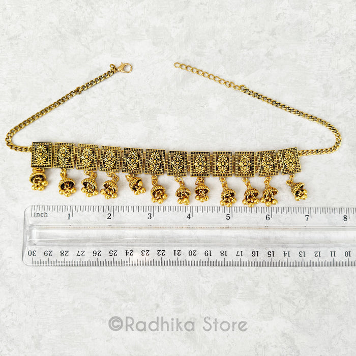 Temple Bells- Deity Necklace And Earring Set