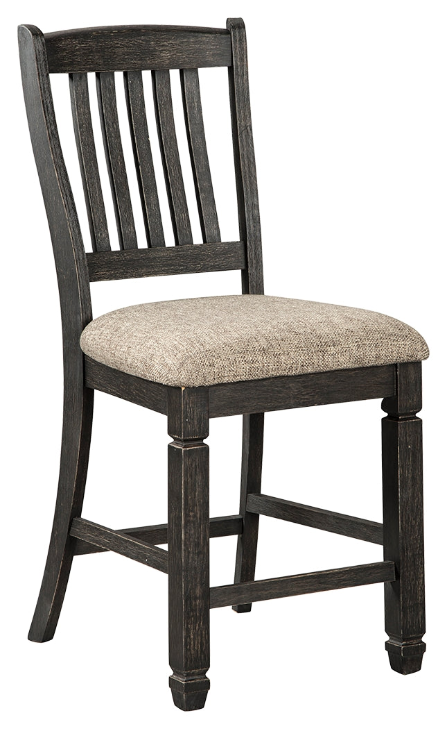 Tyler Creek D736-124 BlackGrayish Brown Upholstered Barstool 2CN