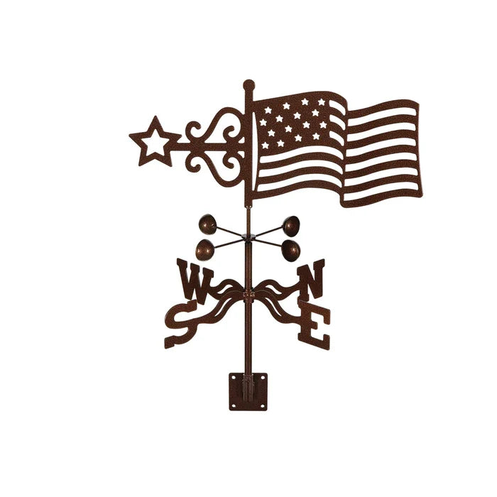 Patriotic weathervane – American flag wind direction ornament