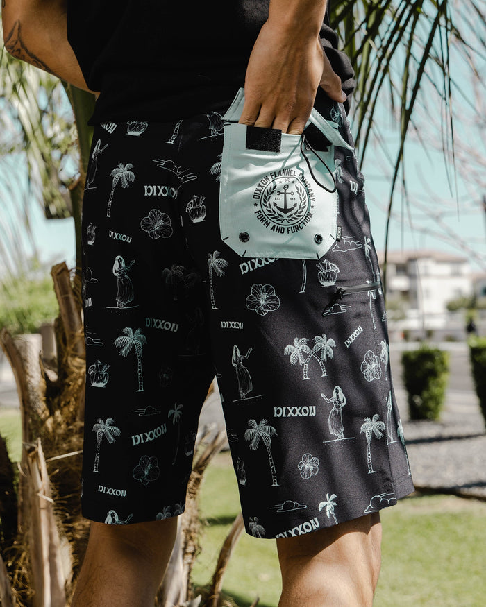 Black & Green Waimea Boardshorts - Dixxon Flannel Co.