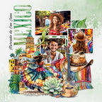 Add these beautiful watercolor embellishments, papers, cluster, and alpha set by Lucky Girl Creative digital art to all your digital scrapbooking pages to easily create memorable Latin American pages and albums of travel to Latin America! Great for vacations to Mexico, Belize, Costa Rica, El Salvador, Guatemala, Honduras, Nicaragua, Panama, Brazil, Argentina, Bolivia, Chile, Colombia, Ecuador, Guyana, Paraguay, Peru, Suriname, Uruguay, Venezuela, Cuba, Dominical Republic, Haiti, the Caribbean, and more.
