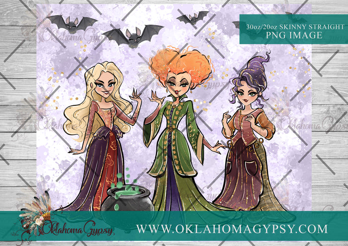 Whimsical Hocus Pocus Inspired Digital File Wraps