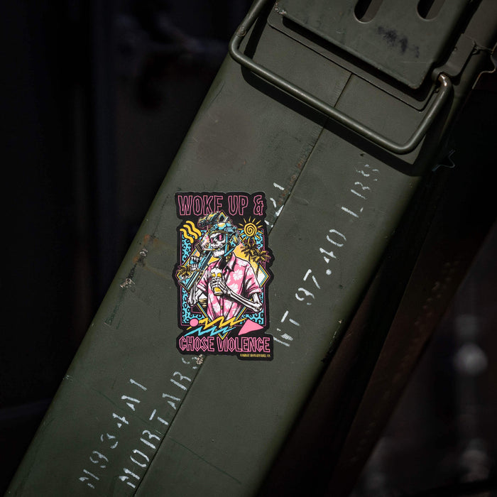 Woke Up & Chose Violence Decal Sticker