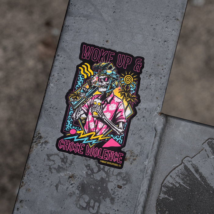 Woke Up & Chose Violence Decal Sticker