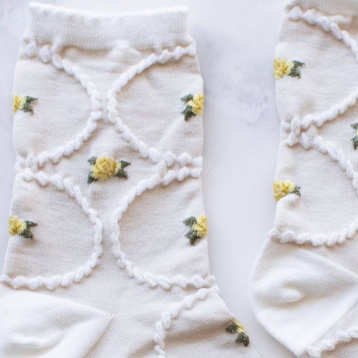 Women's Antique Floral Casual Socks