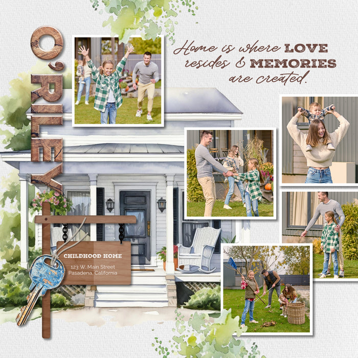 These wood alphabet, number, and punctuation mark digital scrapbooking embellishments by Lucky Girl Creative digital art are easy to use for everyday digital scrapbook page titles. Great for home renovation, building a new house, outdoors, nature, and garden. The Wood Timber Alpha Set consists of a full set of digital art uppercase alphabet letters A-Z, lowercase alphabet letters a-z, numbers 0-9, and most punctuation marks. This alpha set is available as individual embellishments only.
